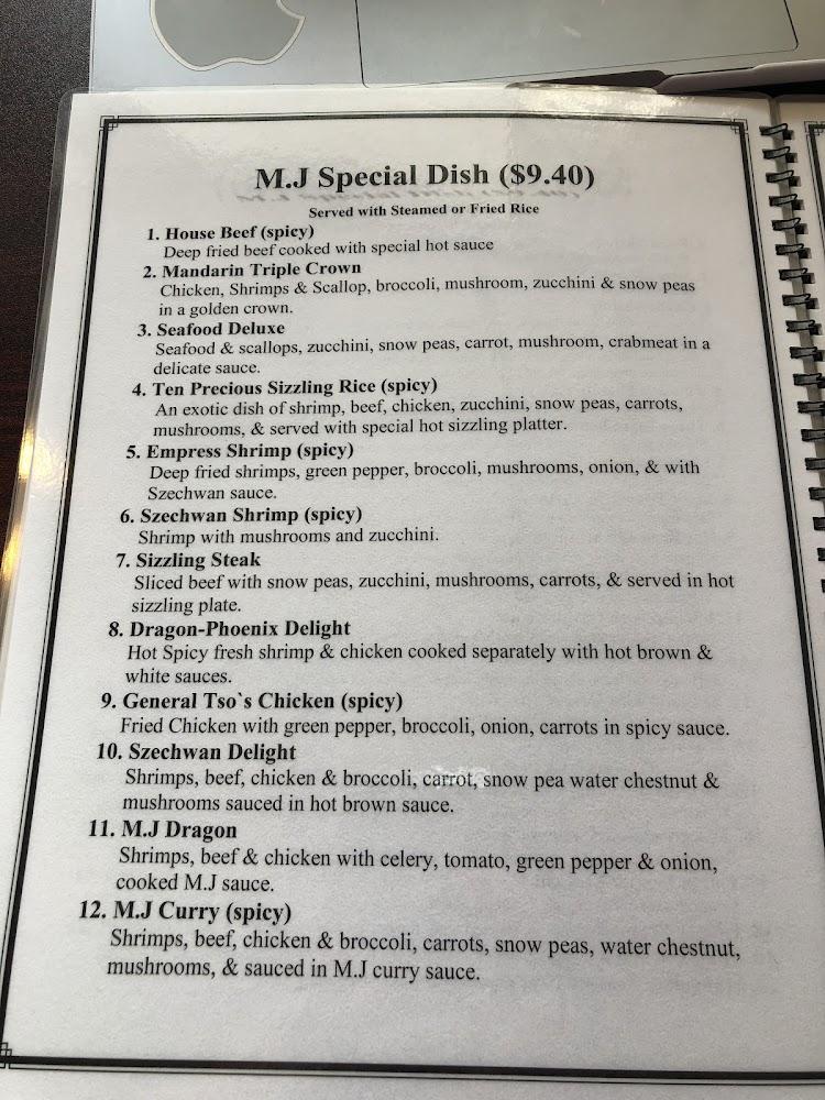 Mj Chinese, Vietnamese,& Sushi Menu image 3